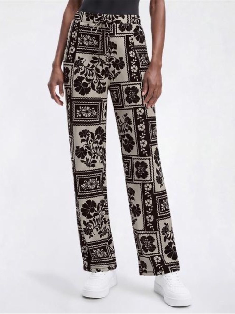 Soho Apparel nwt size 1x Floral Patchwork Wide Leg Pants